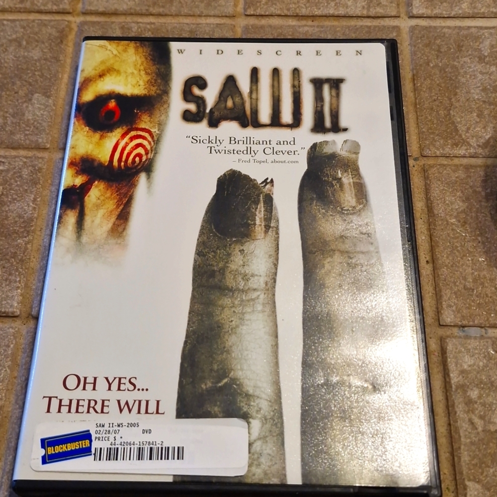 Saw II DVD WIDESCREEN from BLOCKBUSTER WATCHED 1 TIME